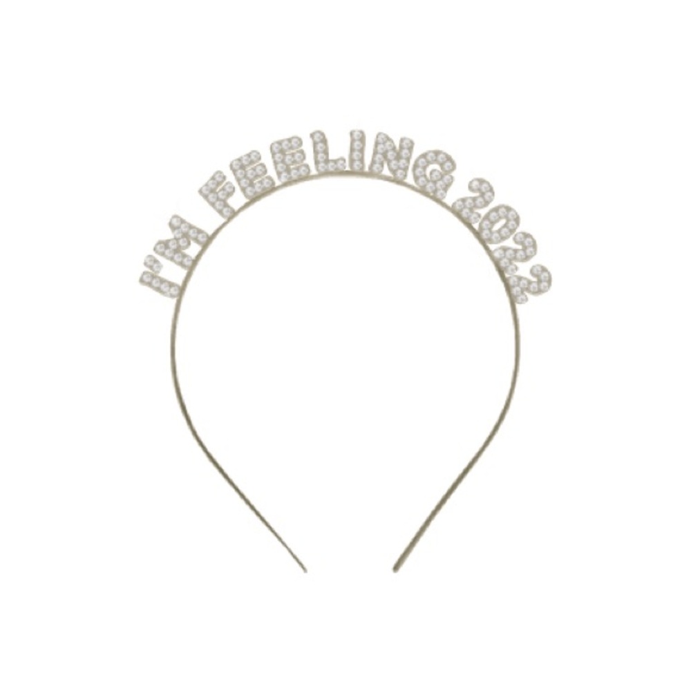Rhinestone Headband with “I'm Feeling 2022”